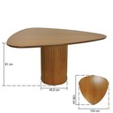 Ver imagem 3 de Mesa de Jantar Capri 6 Lugares Triangular MDF Amêndoa 156x153cm