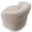 Ver imagem 6 de Poltrona Giratória Orgânica para Sala de Estar Living Helena L02 Bouclê Creme - Lyam Decor
