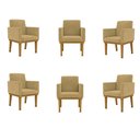 Ver imagem 1 de Kit 6 Poltronas Decorativa Reforçada Oferta - Balaqui Decor Cor:Capuccino