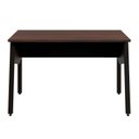 Ver imagem 4 de Escrivaninha Escritório com 120cm Industrial Tampo Chanfrado e Pés Metal F5 Office Executive Louro e Preto Marrom