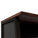 Ver imagem 7 de Escrivaninha Escritório com 120cm Industrial Tampo Chanfrado e Pés Metal F5 Office Executive Louro e Preto Marrom