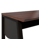 Ver imagem 6 de Escrivaninha Escritório com 120cm Industrial Tampo Chanfrado e Pés Metal F5 Office Executive Louro e Preto Marrom