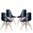 Ver imagem 1 de Conjunto 4 Cadeiras Charles Eames Eiffel Preta