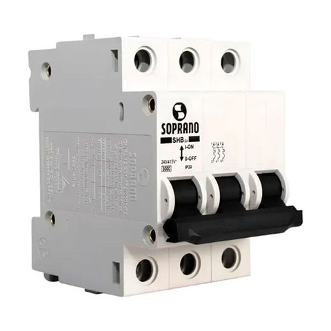 Disjuntor Din Curva C Tripolar 16a 3ka-soprano