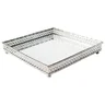 Bandeja Quadrada Espelhada Decorativa Luxo Metal Cor Ferro 17x17cm Kv0078 - 1