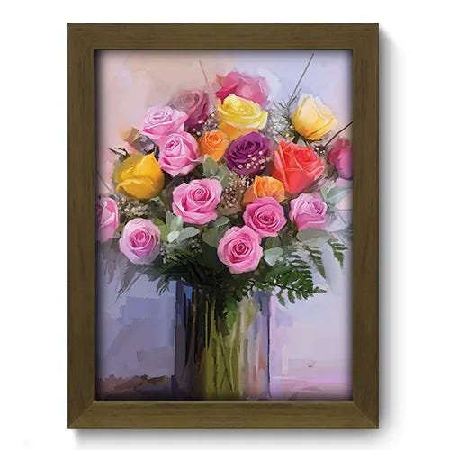 Quadro Decorativo - Vaso de Flores - 119qdfm - 1