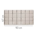 Ver imagem 2 de Painel Estofado Luxo Clara 90cm Solteiro para Cama Box Corino Bege - Gat Magazine