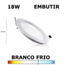 Ver imagem 1 de Painel Plafon Led 18w 22cm Embutir Redondo 6000k Evoled