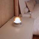 Ver imagem 4 de Abajur Luminária de Mesa Dama Interruptor e Globo e Lâmpada Branco Frio Decoração Casa Sala Quarto