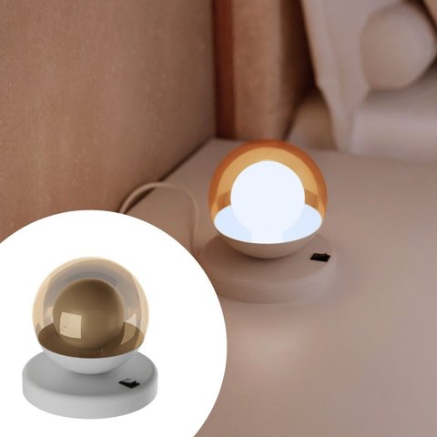 Abajur Luminária de Mesa Dama Interruptor e Globo e Lâmpada Branco Frio Decoração Casa Sala Quarto