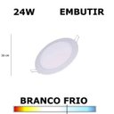 Ver imagem 1 de Painel Plafon LED 24W 30cm Embutir Redondo 6000K Dl086Cw Bella