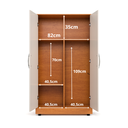 Ver imagem 7 de Armário Organizador Multiuso com Prateleiras para Escritório:nature com Off White