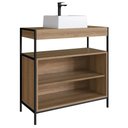 Ver imagem 1 de Gabinete de Banheiro 80cm Industrial com Cuba Liny Mel Z54 - Mpozenato