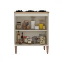 Ver imagem 2 de Balcão para Cooktop 4 Bocas 2 Portas Tunisia Off White e Canelato Atualle