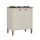 Ver imagem 1 de Balcão para Cooktop 4 Bocas 2 Portas Tunisia Off White e Canelato Atualle