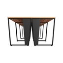 Ver imagem 5 de Mesa de Trabalho para Escritório 6 Pessoas 360cm Nogal com Preto F5 Office