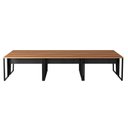 Ver mais imagens de Mesa de Trabalho para Escritório 6 Pessoas 360cm Nogal com Preto F5 Office