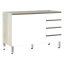 Ver imagem 1 de Balcão De Pia Sem Tamp 120cm E Luci Legno Crem e Branco