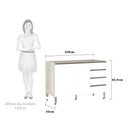 Ver imagem 2 de Balcão De Pia Sem Tamp 120cm E Luci Legno Crem e Branco