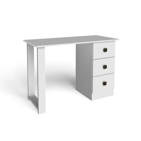 Mesa Computador Msm 436 C- 3 Gavetas Branco - Movelbento
