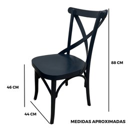 Cadeira X Madeira Maciça:azul Petróleo - 5