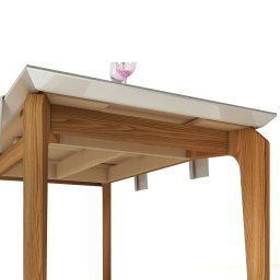 Mesa de Jantar 6 Lugares Retangular 140 cm Rouge Dj Móveis - Freijo/Off White (18437.222) DJ MÓVEIS - 2