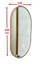 Ver imagem 4 de Espelho Decorativo Adnet Oval Orgânico 50x80 Cm + Pendurador:preto
