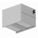 Ver imagem 6 de Gaveteiro Suspenso 33cm x 40cm 2 Gavetas com Chave para Mesa Escrivaninha de Escritório Corporate Cinza