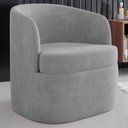 Ver imagem 2 de Kit 2 Poltronas Giratória Decorativa para Sala Dandara K04 Veludo Cinza - Mpozenato