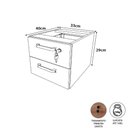 Ver mais imagens de Balcão de Recepção em L com Gaveteiro Suspenso F5 2 Gavetas MDP Preto F5 Office