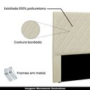 Ver imagem 3 de Cabeceira Decorativa Queen Size 1,60M Tàzio Veludo Bege - Gran Belo