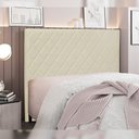 Ver imagem 5 de Cabeceira Decorativa Queen Size 1,60M Tàzio Veludo Bege - Gran Belo