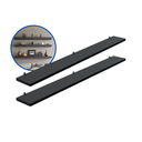 Ver imagem 2 de Kit 2 Prateleira Preta 90X10 + Suporte Flutuante Mdf Organizadora Decoração Cozinha Banheiro Sala