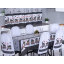 Ver imagem 1 de Kit 4 Capas Encosto de Cadeira de Ferro Tubular Cozinha e Jantar Malha Helanca com Elástico:Galinha 