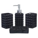 Ver imagem 1 de Conjunto Banheiro Lavabo Porta Sabonete Líquido 4 Peças 048c Pgb Preto