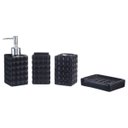 Ver imagem 2 de Conjunto Banheiro Lavabo Porta Sabonete Líquido 4 Peças 048c Pgb Preto