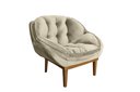 Ver imagem 3 de Poltrona Decorativa Marcela Veludo Bege