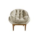 Ver imagem 2 de Poltrona Decorativa Marcela Veludo Bege