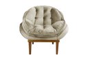 Ver imagem 2 de Poltrona Decorativa Marcela Veludo Bege