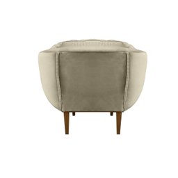 Poltrona Decorativa Marcela Veludo Bege - 4