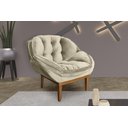 Ver imagem 1 de Poltrona Decorativa Marcela Veludo Bege