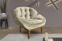 Ver imagem 1 de Poltrona Decorativa Marcela Veludo Bege