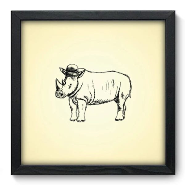Quadro Decorativo - Rinoceronte - 060qdsp - 1