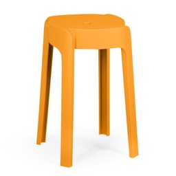 Kit 10 Banquetas Baixa Empilhável Nordica - Laranja - 2
