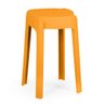 Kit 10 Banquetas Baixa Empilhável Nordica - Laranja - 2