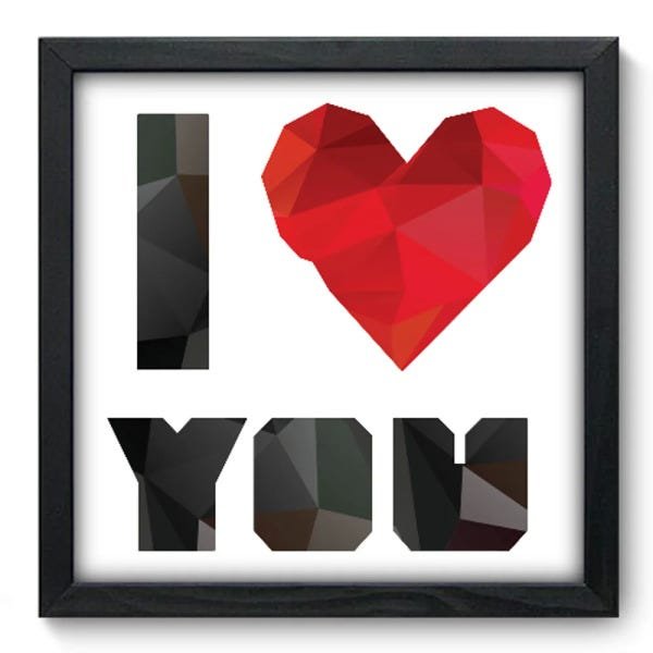 Quadro Decorativo - I Love You - 031qdop - 1