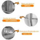 Ver imagem 2 de Sala De Jantar Mesa 120cm Mdf Vidro Canto Copo 4 Cadeiras