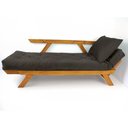 Ver imagem 4 de Sofá Japão Futon Sarja Impermeável Chumbo Madeira Cor Mel