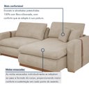 Ver imagem 6 de Sofá Cama Retrátil e Reclinável 2 Lugares Pés Madeira Maciça 210cm França Yescasa