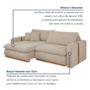 Ver imagem 7 de Sofá Cama Retrátil e Reclinável 2 Lugares Pés Madeira Maciça 210cm França Yescasa